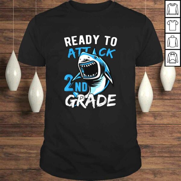 Official Ready To Attack 2nd Grade Boys Back To School Tee Shirt