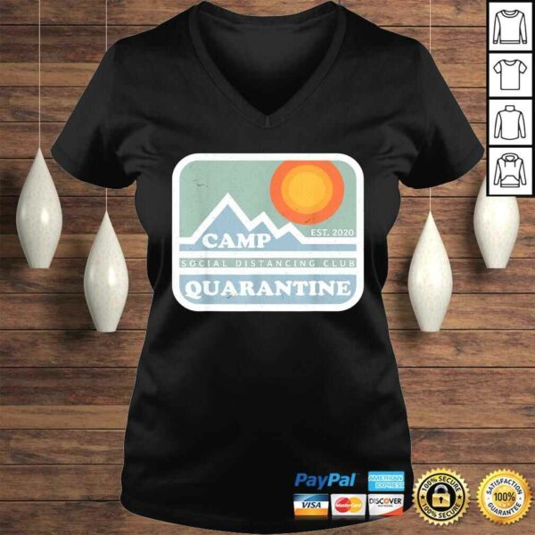 Official Retro Vintage Camp Quarantine Funny Social Distancing Tee T-Shirt