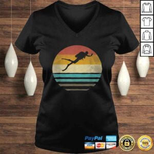 Official Retro Vintage Sunset Scuba Diving Diver Cute Funny Shirt 2