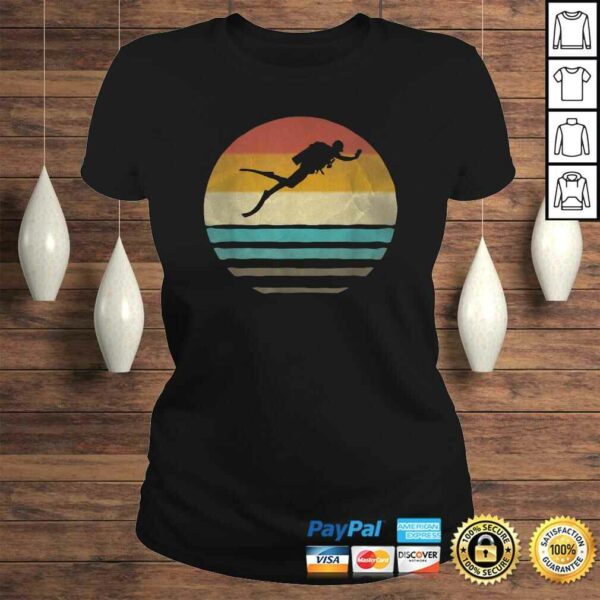 Official Retro Vintage Sunset Scuba Diving Diver Cute Funny Shirt