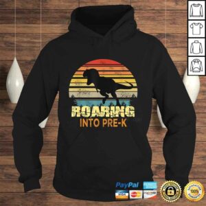 Official Roaring Into Pre-K Dinosaur Back To School First Day Boys Shirt 3 Official Roaring Into Pre K Dinosaur Back To School First Day Boys Shirt 4
