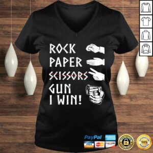 Official Rock Paper Scissors Gun I Win! Funny 2nd AmendmenTee Shirt 1 Official Rock Paper Scissors Gun I Win! Funny 2nd AmendmenTee Shirt 2