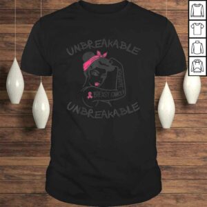 Official Rosie Unbreakable Pink Breast Cancer Warrior Survivor T shirt 1