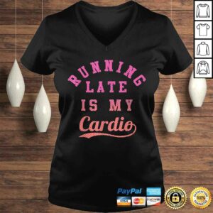 Official Running Late Is My Cardio Collegiate Ombre Graphic Gift TShirt 1 Official Running Late Is My Cardio Collegiate Ombre Graphic Gift TShirt 2