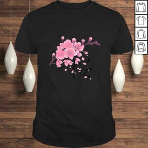 Official Sakura Cherry Blossoms with Japanese Kanji TShirt 1