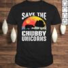 Official Save The Chubby Unicorns Vintage Colors Distressed TShirt