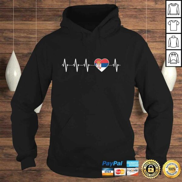 Official Serbian Heartbeat I Love Serbia Flag Country Heart TShirt