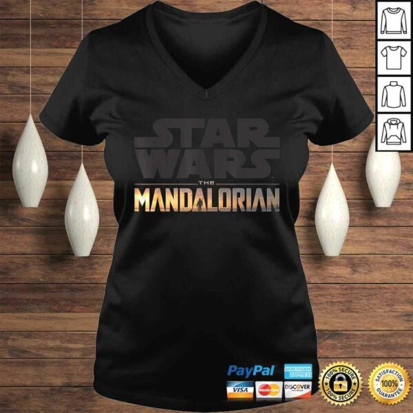 Official Star Wars The Mandalorian Show Logo Stack C1 Tee Shirt