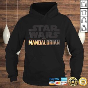 Official Star Wars The Mandalorian Show Logo Stack C1 Tee Shirt 4