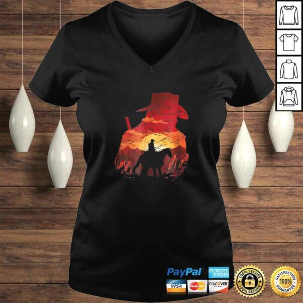 Official Sunset Cowboy RDR2 Cool Gaming T-shirt