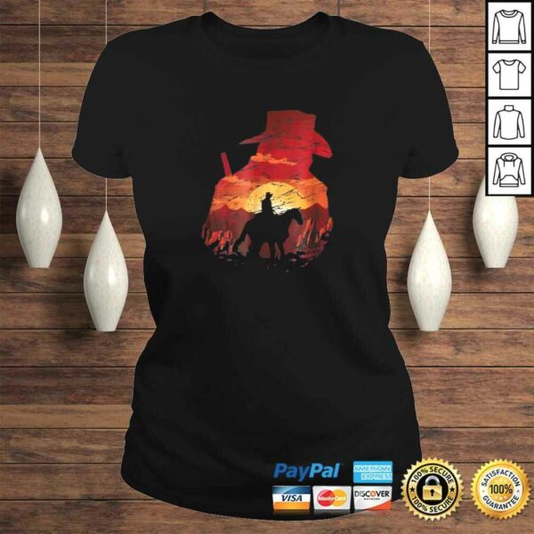 Official Sunset Cowboy RDR2 Cool Gaming T-shirt