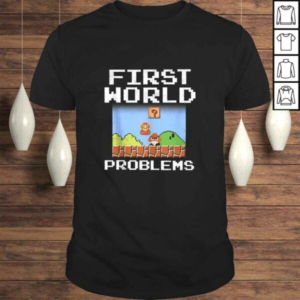 Official Super Mario Retro 8 Bit First World Problems TShirt