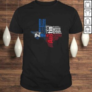 Official Texas Cities Star State Flag Distressed US TShirt Official Texas Cities Star State Flag Distressed US TShirt