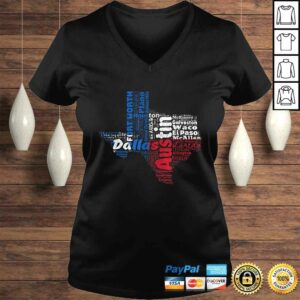 Official Texas Cities Star State Flag Distressed US TShirt