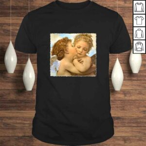 Official The First Kiss, angels detail by Bouguereau TShirt Official The First Kiss, angels detail by Bouguereau TShirt