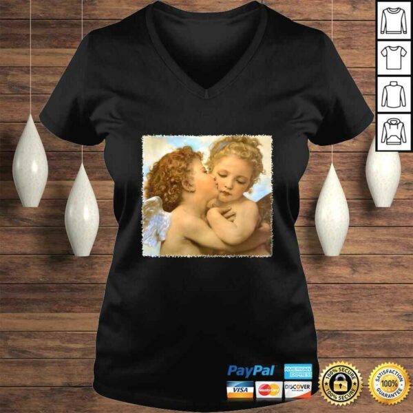 Official The First Kiss, angels detail by Bouguereau TShirt