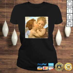 Official The First Kiss, angels detail by Bouguereau TShirt 2 Official The First Kiss angels detail by Bouguereau TShirt 3
