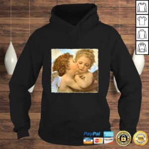 Official The First Kiss, angels detail by Bouguereau TShirt 3 Official The First Kiss angels detail by Bouguereau TShirt 4