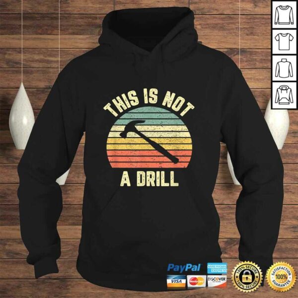 Official This is Not a Drill Retro Funny Hammer Mens Dad Joke V-Neck T-Shirt