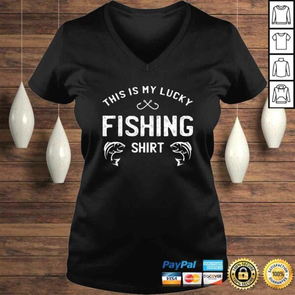 Official This is my Lucky Fishing Shirt Funny Retro Tee Shirt