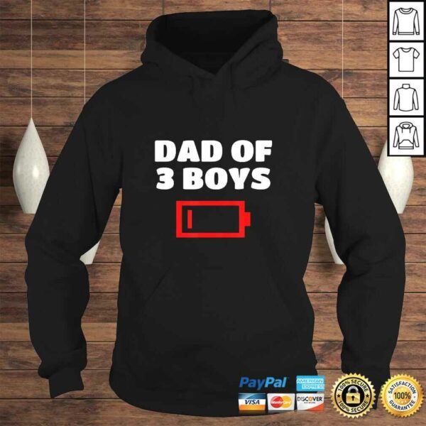 Official Tired Dad Of 3 Boys Funny Father Of Three Sons Gift Tee T-Shirt