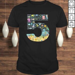Official Under The Sea Fish Starfish Fifth Birthday number 5 TShirt Official Under The Sea Fish Starfish Fifth Birthday number 5 TShirt
