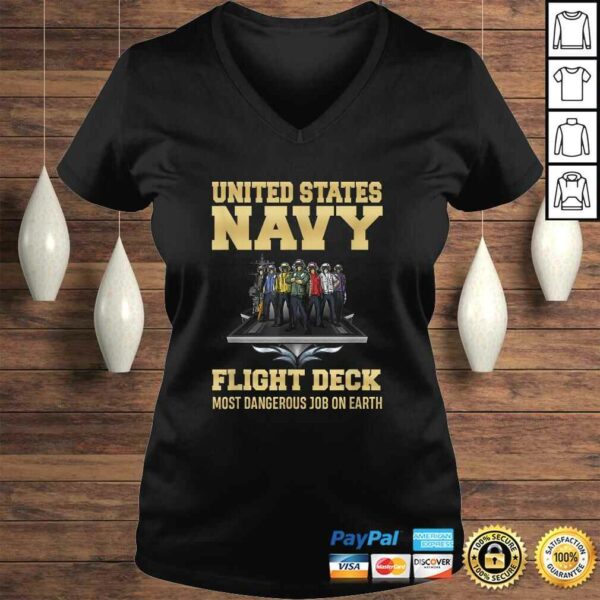 Official United States Navy Flight Deck Most Dangerous Job On Earth TShirt