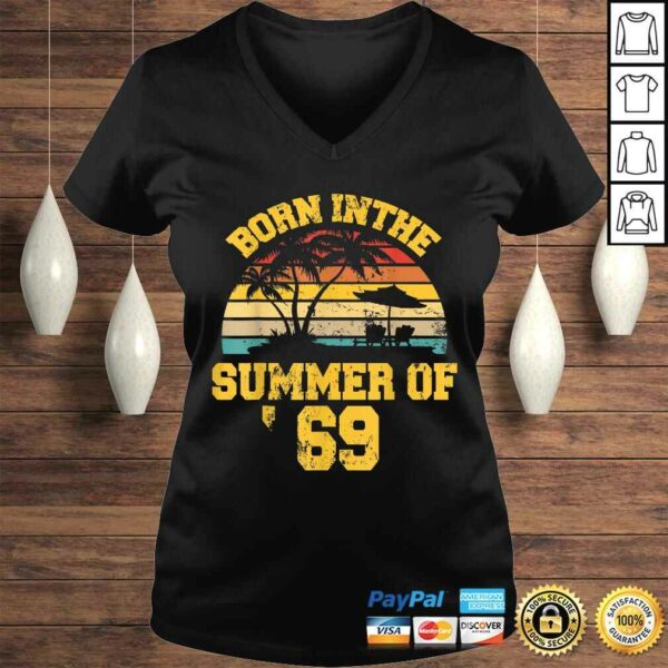 Official Vintage 50th Birthday Summer Of 69 Shirt 1969 Birthday V-Neck T-Shirt