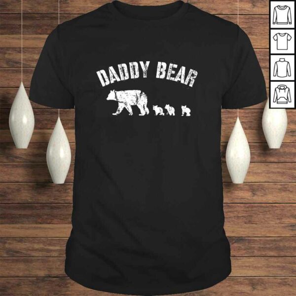 Official Vintage Daddy Bear with 3 Three Cubs Dad Father Papa TShirt Gift