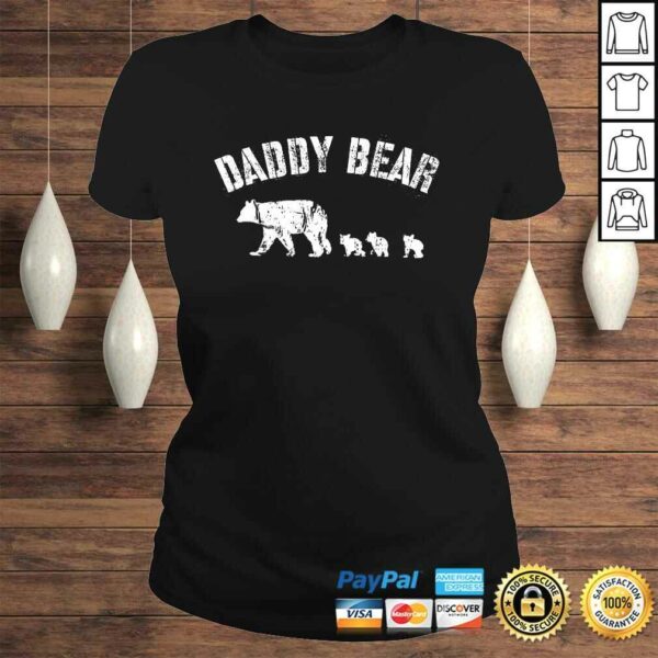 Official Vintage Daddy Bear with 3 Three Cubs Dad Father Papa TShirt Gift