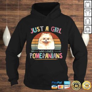 Official Vintage Just A Girl Who Loves Pomeranians Dog Lovers Shirt 3 Official Vintage Just A Girl Who Loves Pomeranians Dog Lovers Shirt 4