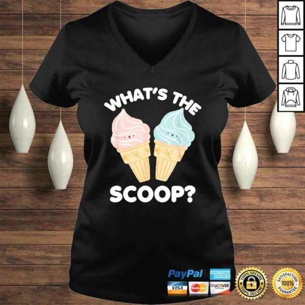 Official Whats the Scoop Gender Reveal Shower Party Baby TShirt