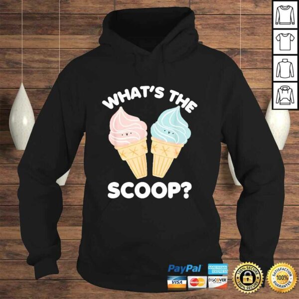 Official Whats the Scoop Gender Reveal Shower Party Baby TShirt