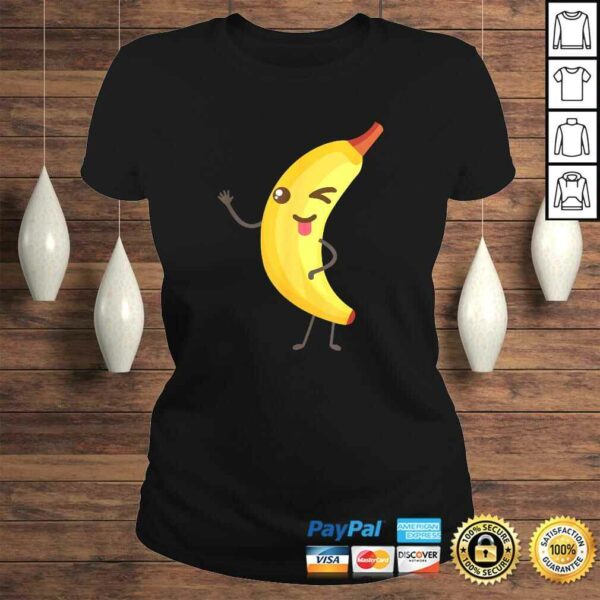 Official Winky Banana With Tongue Out Funny Vegan Cartoon Shirt