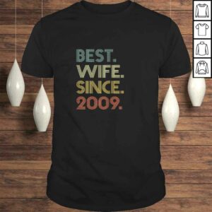 Official Womens 11th Wedding Anniversary Gift Wife Since 2009 Christmas T-shirt Official Womens 11th Wedding Anniversary Gift Wife Since 2009 Christmas T-shirt