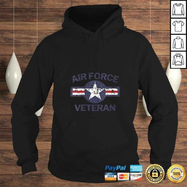 Official Womens Air Force Veteran with Vintage Roundel Grunge TShirt