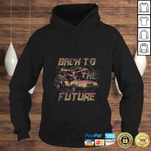 Official Womens Back To The Future Neon Fade DeLorean Gift TShirt 3 Official Womens Back To The Future Neon Fade DeLorean Gift TShirt 4