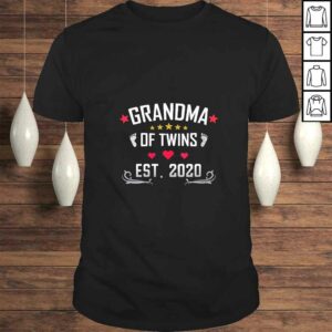 Official Womens Grandma Of Twins Est 2020 New Nana Cute Tee Shirt Official Womens Grandma Of Twins Est 2020 New Nana Cute Tee Shirt