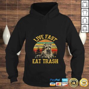 Official Womens Live fast eat Trash Funny Raccoon Camping Vintage Shirt 3 Official Womens Live fast eat Trash Funny Raccoon Camping Vintage Shirt 4