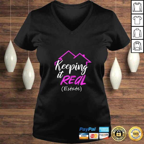 Official Womens Realtor Keeping It Real Estate Agent Advertising TShirt