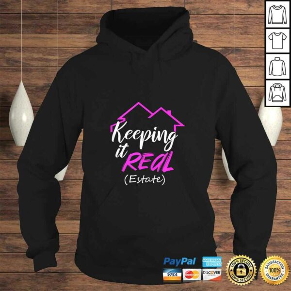 Official Womens Realtor Keeping It Real Estate Agent Advertising TShirt