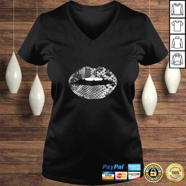 Official Womens Snakeskin Lips Snakes Print Kiss Mouth Shirt