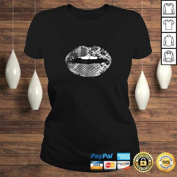 Official Womens Snakeskin Lips Snakes Print Kiss Mouth Shirt