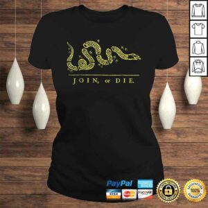 Official Yellow Font Join or Die TShirt 3
