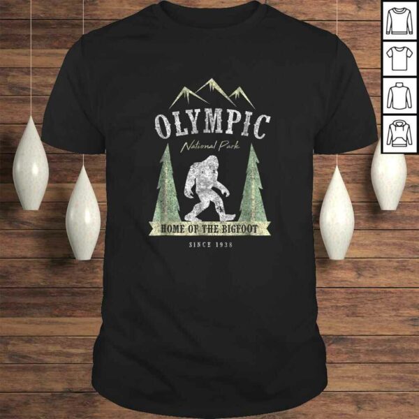 Olympic National Park Shirt Vintage Bigfoot Washington Gift