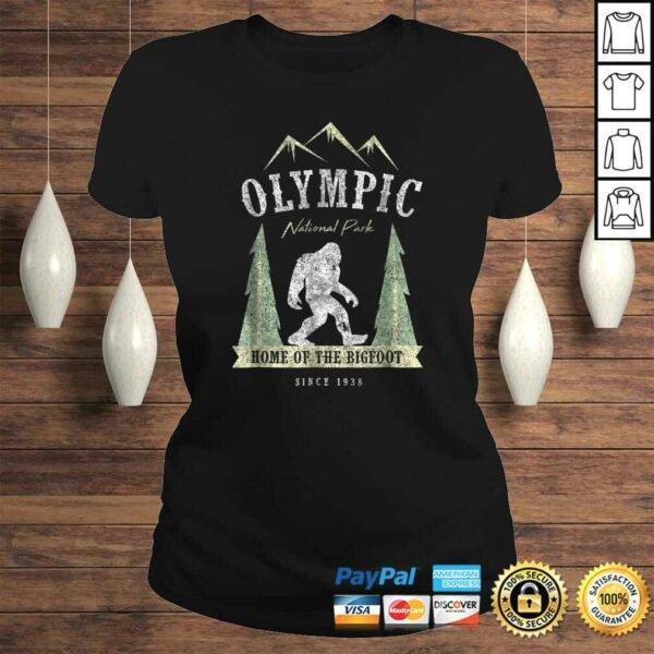 Olympic National Park Shirt Vintage Bigfoot Washington Gift