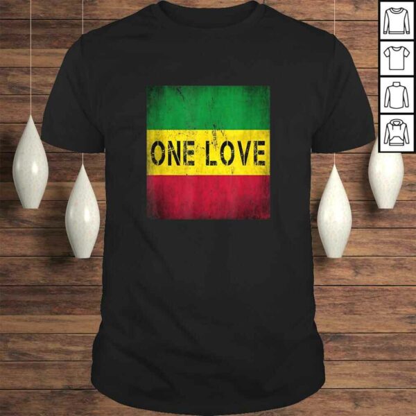 One Love Rasta Jamaican Reggae Style TShirt