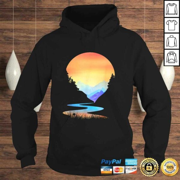 Outdoor Sunset Vintage Style Mountains Sun Nature Shirt