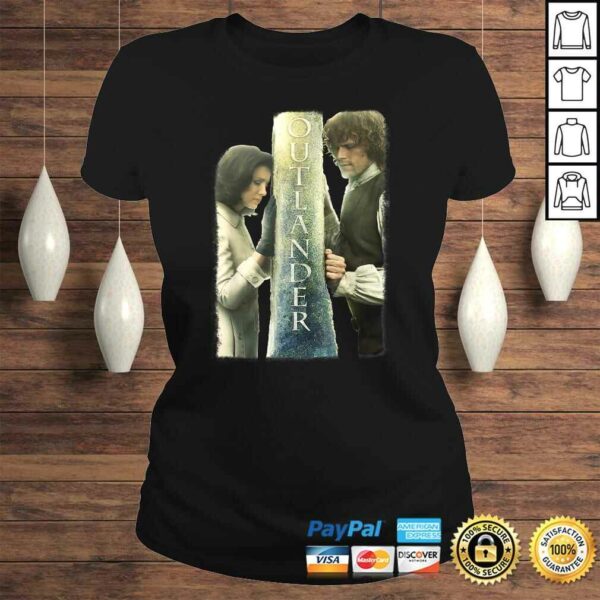 Outlander Jamie and Claire Barrier Poster TShirt