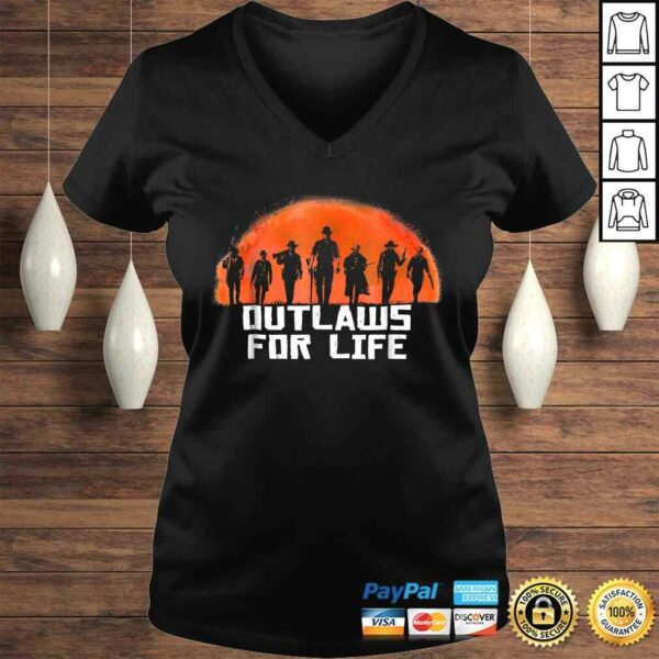 Outlaws For Life orange Moon Silhouette Shirt RDR2